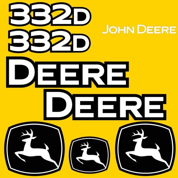 Fits 332D John Deere Skid Steer Replacement Decals
