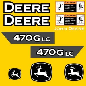 Fits 470G LC (Newer) John Deere Excavator Replacement Decals