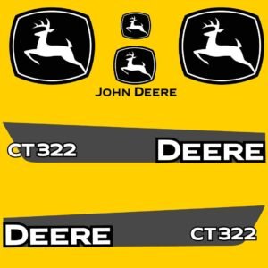 Fits CT322 John Deere Skid Steer Replacement Decals