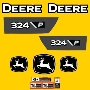 Fits 324 P-Tier John Deere Wheel Loader Replacement Decals