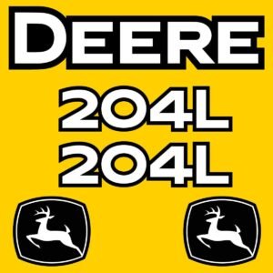 Fits 204L (2021+) John Deere Wheel Loader Replacement Decals