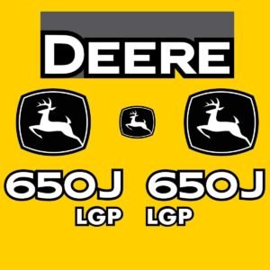 Fits 650J LGP John Deere Crawler Dozer Replacement Decals