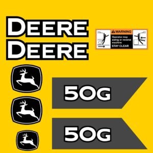 Fits 50G (2021+) John Deere Excavator Replacement Decals