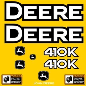 Fits 410K John Deere Backhoe Loader Replacement Decals