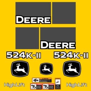 Fits 524K-II John Deere Wheel Loader Replacement Decals