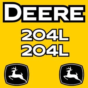 Fits 204L John Deere Wheel Loader Replacement Decals