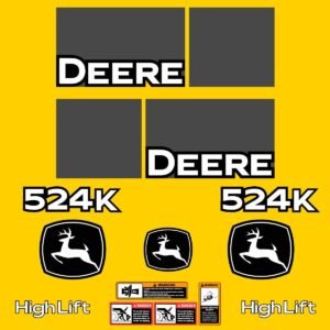 Fits 524K John Deere Wheel Loader Replacement Decals