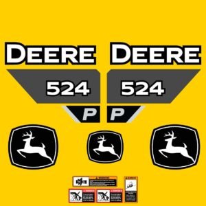 Fits 524 P-Tier John Deere Wheel Loader Replacement Decals
