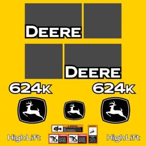 Fits 624K John Deere Wheel Loader Replacement Decals