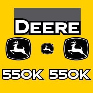 Fits 550K John Deere Crawler Dozer Replacement Decals
