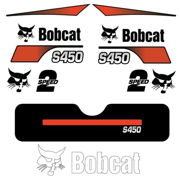 Fits S450 Bobcat Skid Steer Replacement Decals