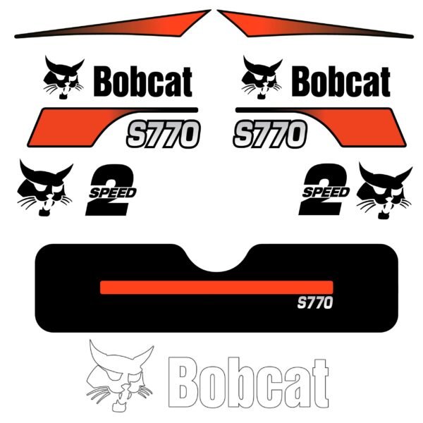 Fits S770 Bobcat Skid Steer Replacement Decals