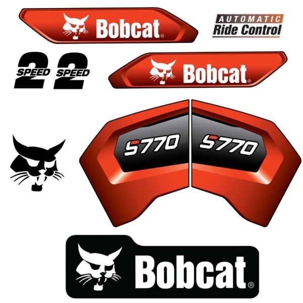 Fits S770 Bobcat Skid Steer Loader Replacement Decals