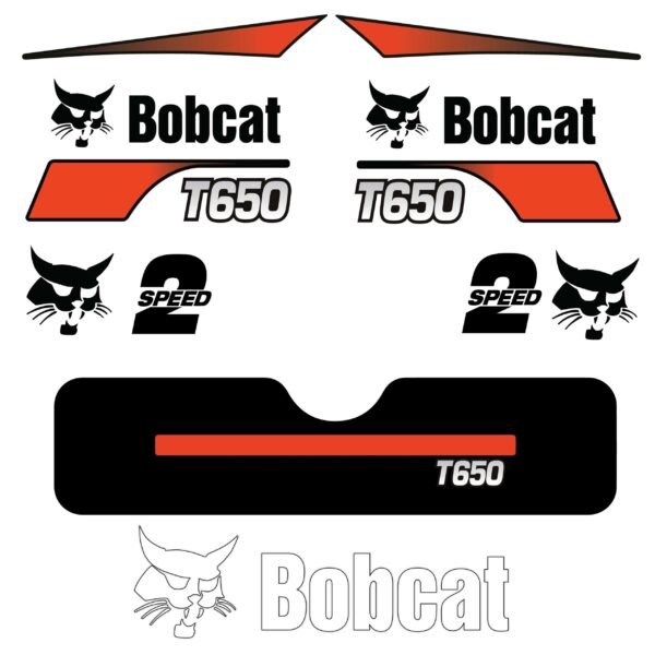 Fits T650 Bobcat Track Loader Replacement Decals