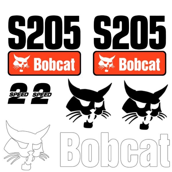 Fits S205 Bobcat Skid Steer Replacement Decals