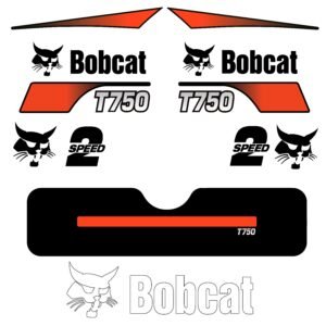 Fits T750 Bobcat Skid Steer Replacement Decals