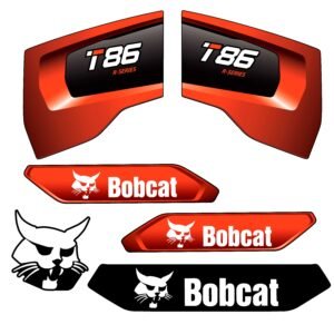 Fits T86 Bobcat Skid Steer Replacement Decals
