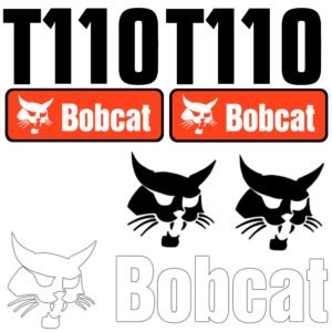 Fits T110 Bobcat Skid Steer Replacement Decals