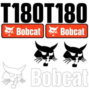 Fits T180 Bobcat Skid Steer Replacement Decals