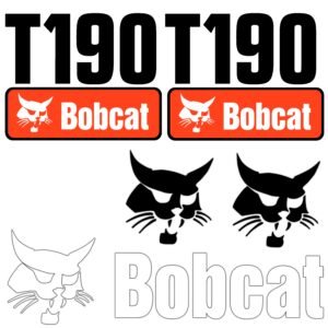Fits T190 Bobcat Skid Steer Replacement Decals