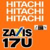 Fits ZX17U-5 Hitachi Excavator Replacement Decals