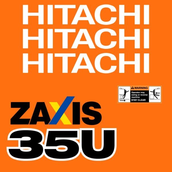 zx35u-5n Fits ZX35U-5 Hitachi Excavator Replacement Decals